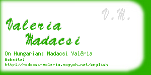 valeria madacsi business card