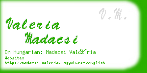 valeria madacsi business card